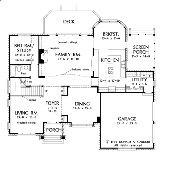 Dream House Plan - Traditional Floor Plan - Main Floor Plan #929-525