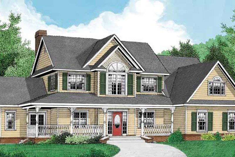 House Plan Design - Country Exterior - Front Elevation Plan #11-271