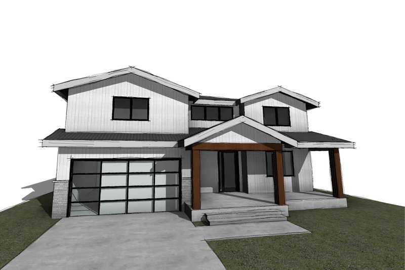House Blueprint - Photo 2 for Craftsman House Plan #1066-152 - 4 bed, 3 bath