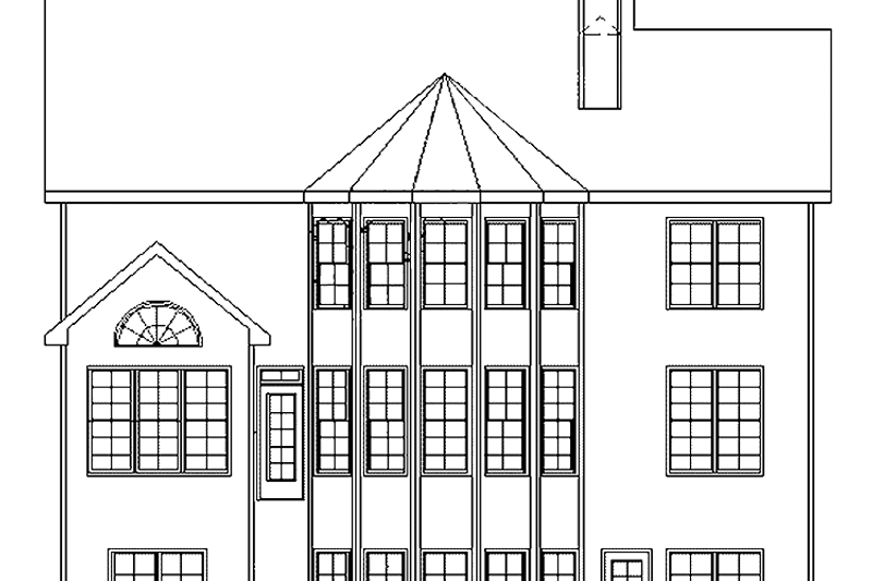 House Blueprint - Exterior - Rear Elevation for Country House Plan #927-892 - 5 bed, 4 bath