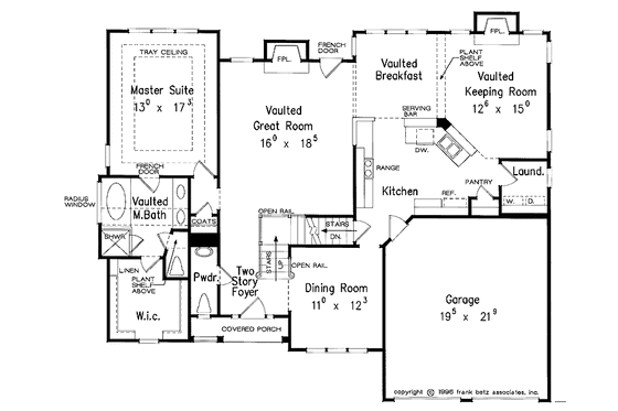 Floor Plan - Main Floor for Traditional House Plan #927-120 - 3 bed, 2.5 bath
