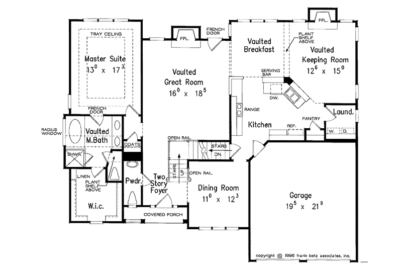 Dream House Plan - Floor Plan - Main Floor for Traditional House Plan #927-120 - 3 bed, 2.5 bath