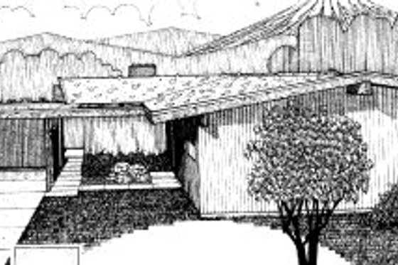 Exterior - Front Elevation House Plan #303-269 - 2 bed, 1 bath