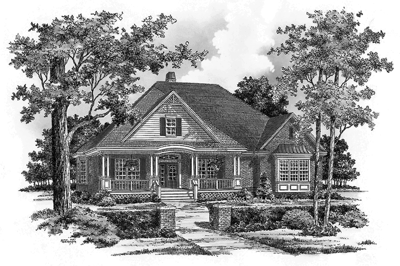 Architectural House Design - Ranch Exterior - Front Elevation Plan #929-758