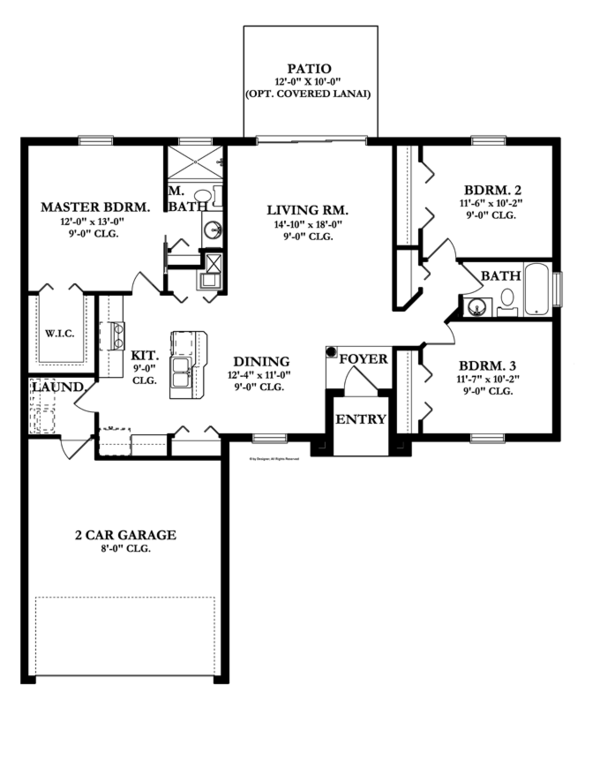 Mediterranean Floor Plan - Main Floor Plan #1058-32