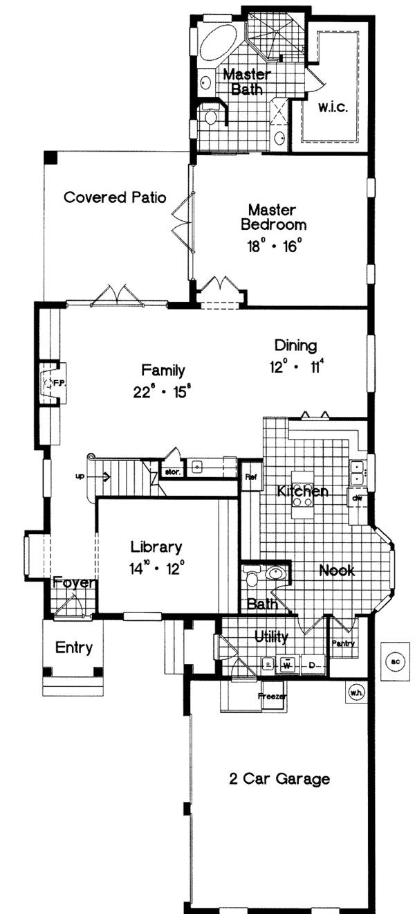 Home Plan - Mediterranean Floor Plan - Main Floor Plan #417-647