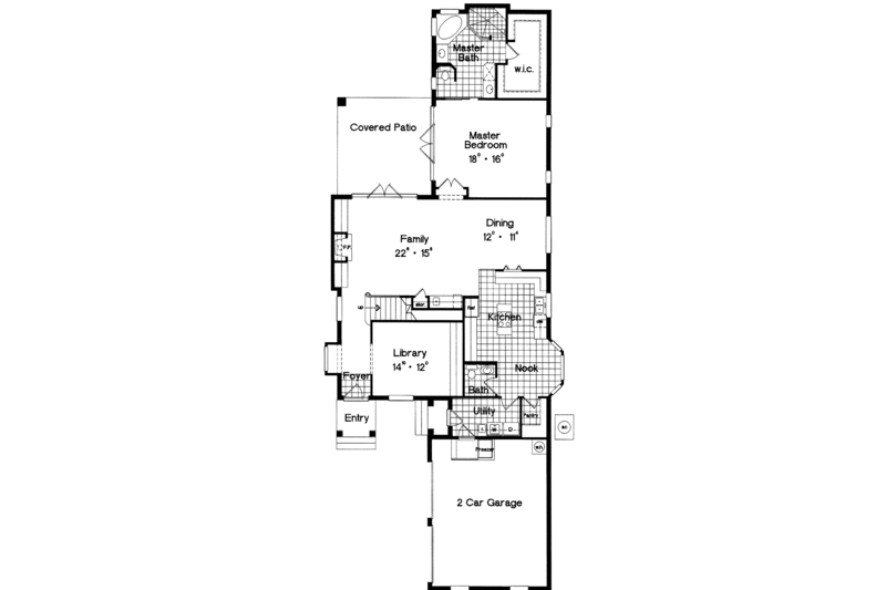 Mediterranean Style House Plan - 3 Beds 2.5 Baths 2687 Sq/Ft Plan #417 ...