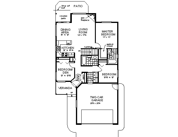 Home Plan - Ranch Floor Plan - Main Floor Plan #18-1029