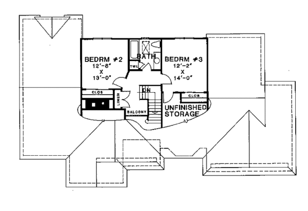 House Plan Design - European Floor Plan - Upper Floor Plan #1001-112