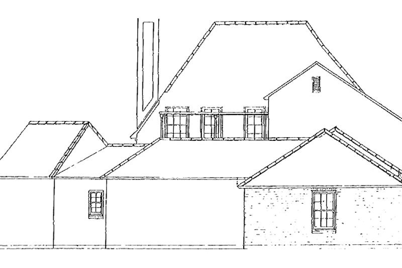 Home Plan - Exterior - Rear Elevation for Country House Plan #301-121 - 3 bed, 4 bath