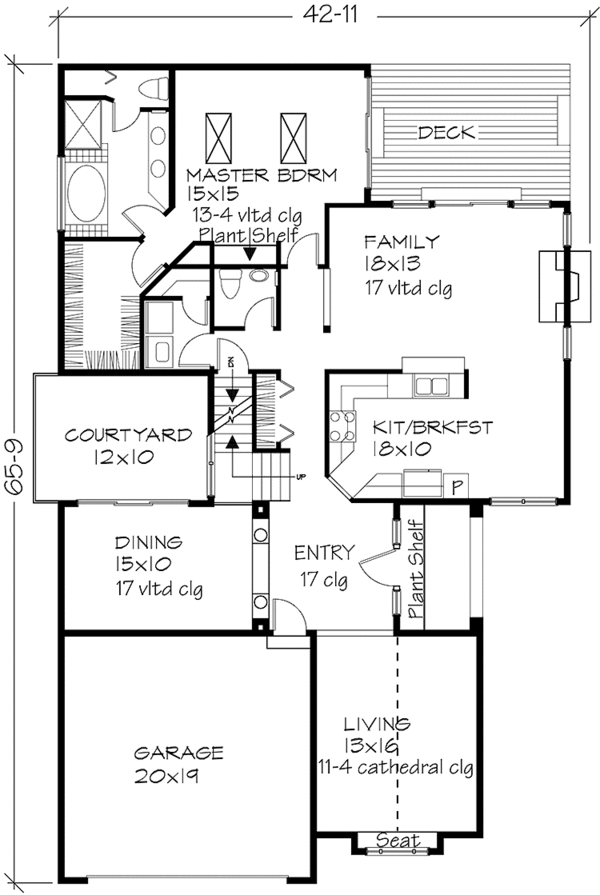 Home Plan - Prairie Floor Plan - Main Floor Plan #320-1087