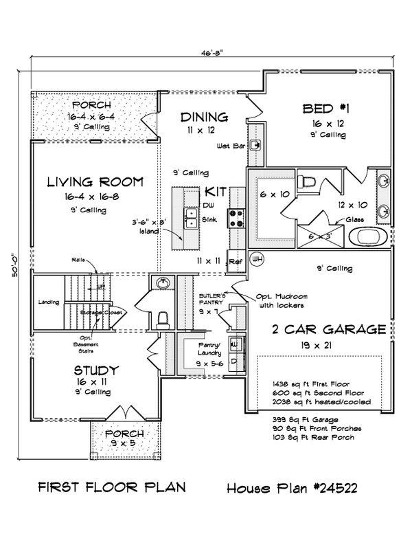 Architectural House Design - Modern Floor Plan - Main Floor Plan #513-2315