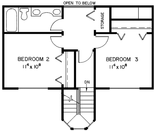 Home Plan - Contemporary Floor Plan - Upper Floor Plan #60-951