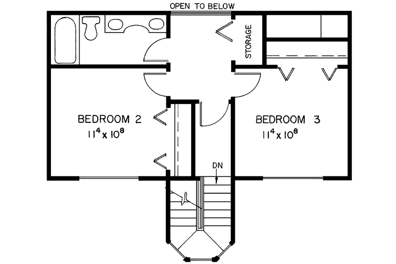 Home Plan - Floor Plan - Upper Floor for Contemporary House Plan #60-951 - 3 bed, 2.5 bath