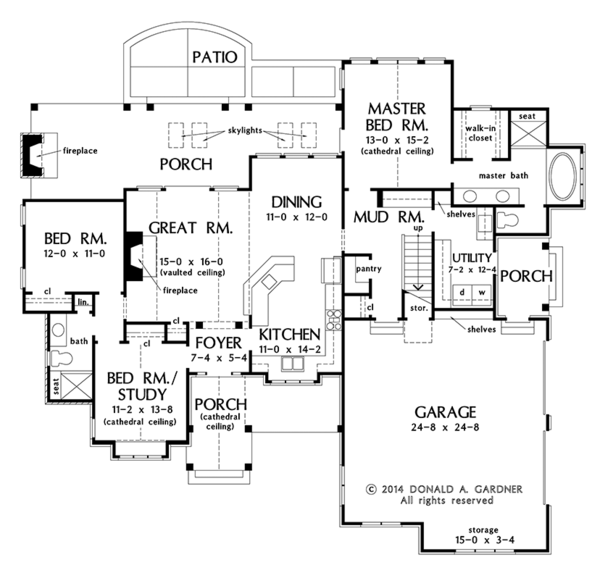 Craftsman Floor Plan - Main Floor Plan #929-999