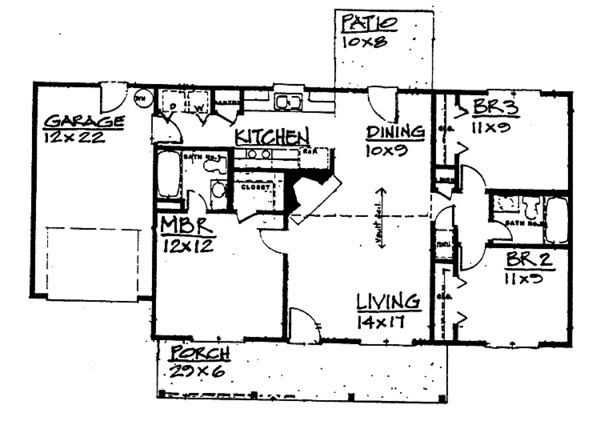 Home Plan - Country Floor Plan - Main Floor Plan #30-244
