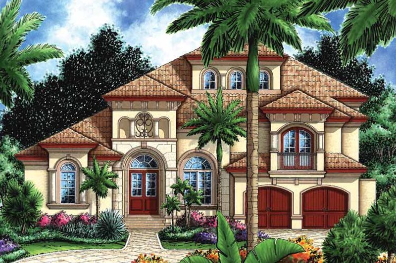 Dream House Plan - Exterior - Front Elevation 3 for Mediterranean House Plan #1017-16 - 5 bed, 4 bath