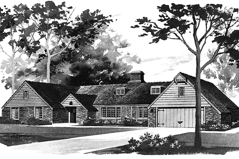 House Blueprint - Ranch Exterior - Front Elevation Plan #72-578
