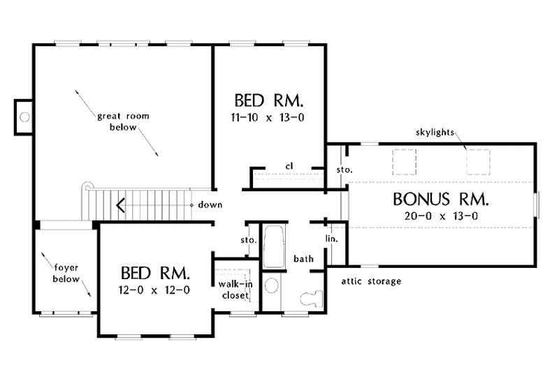 Dream House Plan - Floor Plan - Upper Floor for Country House Plan #929-381 - 3 bed, 2.5 bath