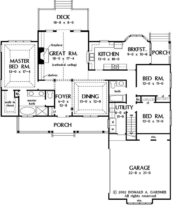 Country Floor Plan - Main Floor Plan #929-670