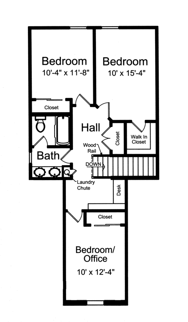 House Plan Design - Colonial Floor Plan - Upper Floor Plan #46-843
