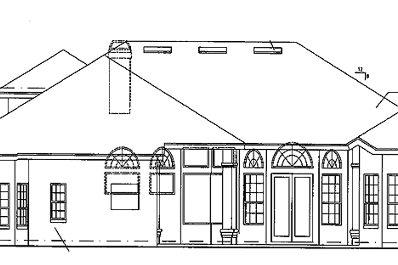 Architectural House Design - Exterior - Rear Elevation for Mediterranean House Plan #417-662 - 5 bed, 4 bath