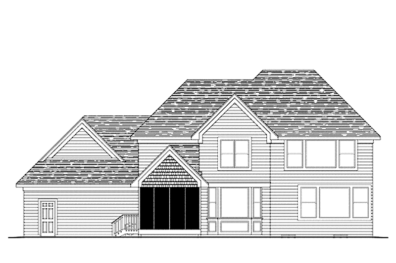 Dream House Plan - Exterior - Rear Elevation for Country House Plan #51-1114 - 4 bed, 3.5 bath