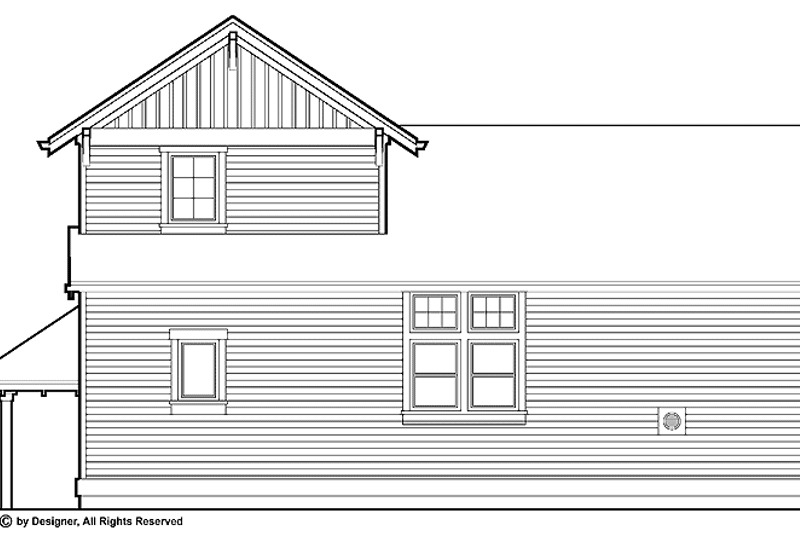 Architectural House Design - Exterior - Rear Elevation for Craftsman House Plan #48-775 - 3 bed, 3.5 bath