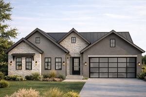 Home Plan - Exterior - Front Elevation for Contemporary House Plan #1129-6 - 4 bed, 3 bath