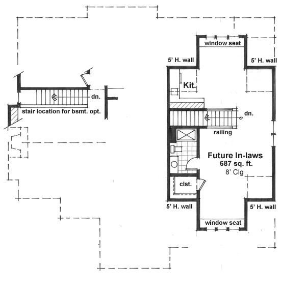 Craftsman Floor Plan - Upper Floor Plan #51-551