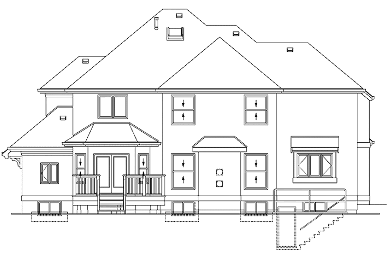 Dream House Plan - Exterior - Rear Elevation for Country House Plan #47-933 - 4 bed, 3 bath
