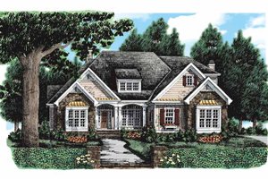 Country Exterior - Front Elevation Plan #927-131