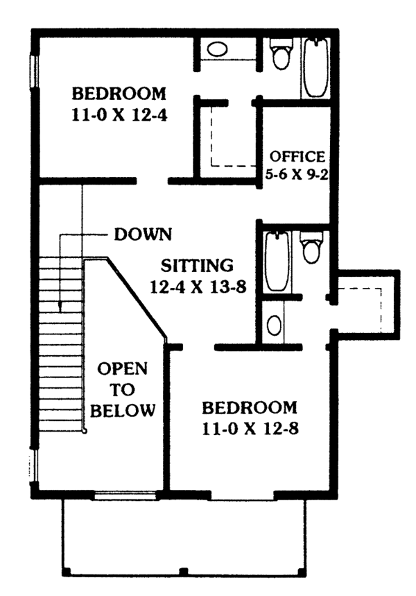Dream House Plan - Country Floor Plan - Upper Floor Plan #1014-61