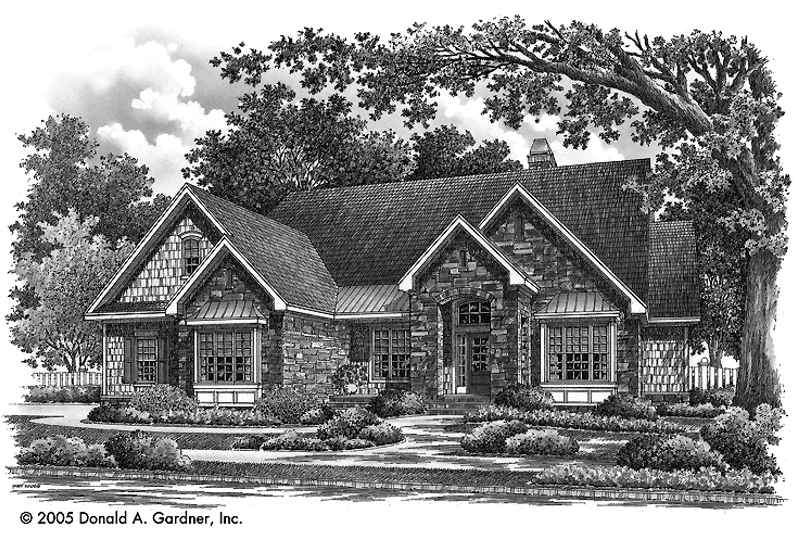 Home Plan - Exterior - Front Elevation 3 for Craftsman House Plan #929-746 - 4 bed, 2 bath
