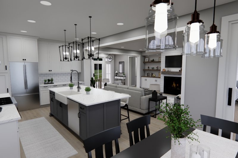 House Blueprint - Interior - Kitchen 2 for Farmhouse House Plan #51-1302 - 3 bed, 3.5 bath