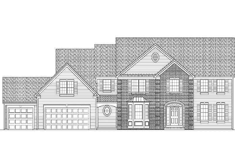 Home Plan - Exterior - Front Elevation 3 for Traditional House Plan #328-326 - 4 bed, 3.5 bath