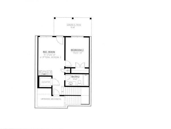 Craftsman Floor Plan - Lower Floor Plan #437-91