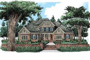 Tudor Exterior - Front Elevation Plan #927-422