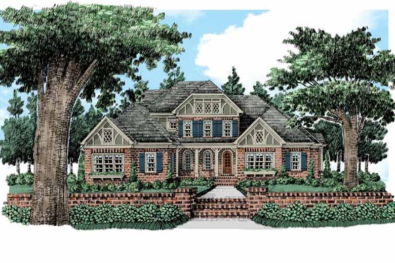 Dream House Plan - Tudor Exterior - Front Elevation Plan #927-422