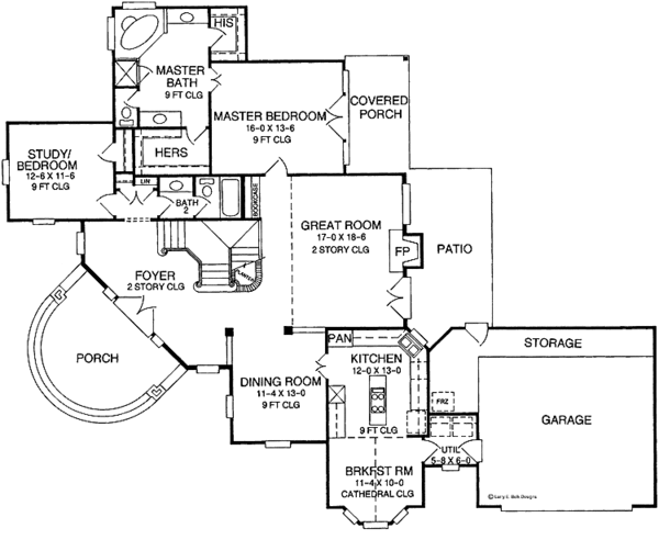 Home Plan - European Floor Plan - Main Floor Plan #952-171