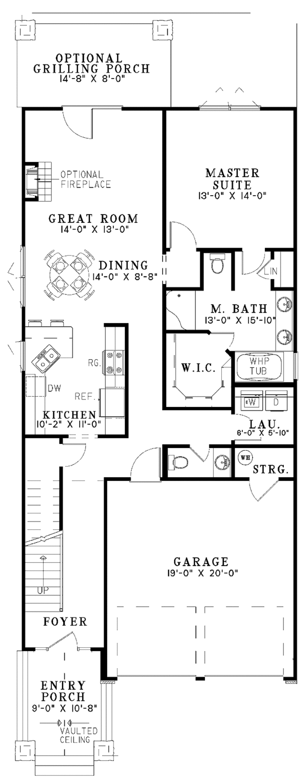 Architectural House Design - Craftsman Floor Plan - Main Floor Plan #17-2912