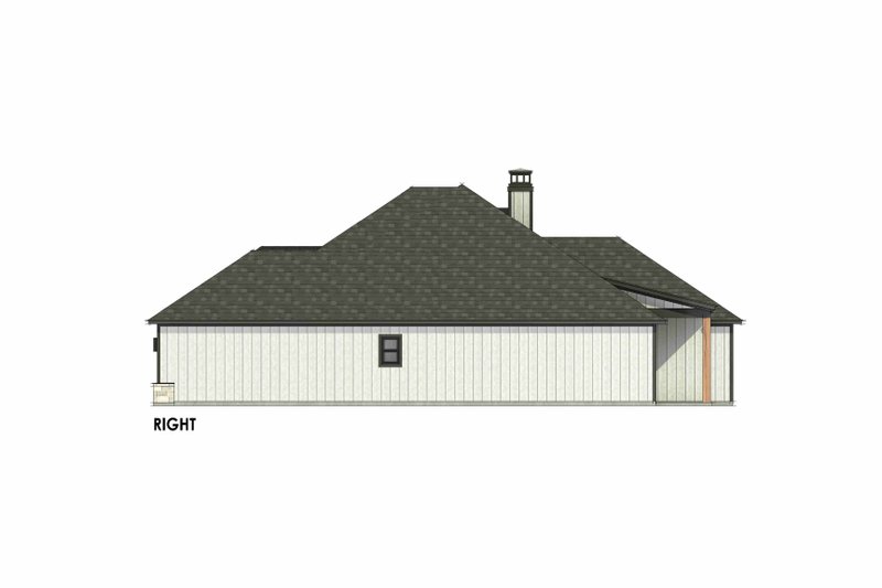Architectural House Design - Exterior - Other Elevation 1 for Prairie House Plan #1096-102 - 4 bed, 2 bath