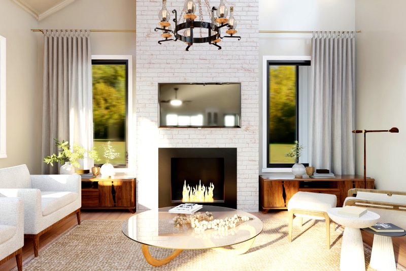 House Blueprint - Interior - Family Room for Barndominium House Plan #1064-394 - 3 bed, 3 bath