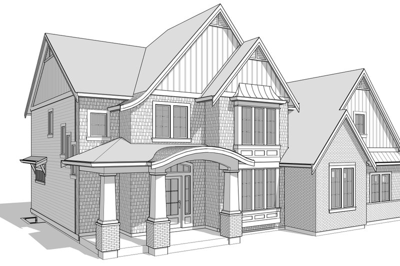 Home Plan - Exterior - Front Elevation 4 for Farmhouse House Plan #1114-86 - 4 bed, 3.5 bath