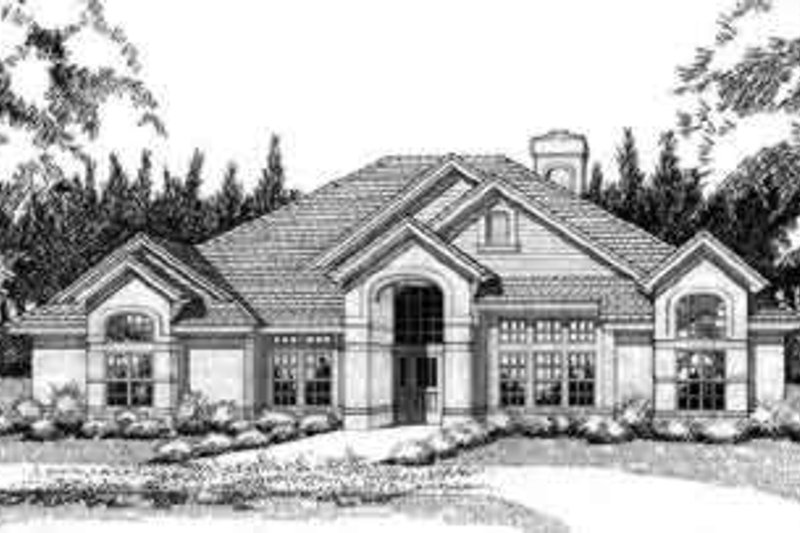 Dream House Plan - Mediterranean Exterior - Front Elevation Plan #120-120