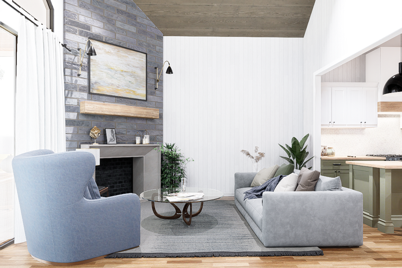 Architectural House Design - Interior - Family Room for Barndominium House Plan #119-466 - 2 bed, 2 bath
