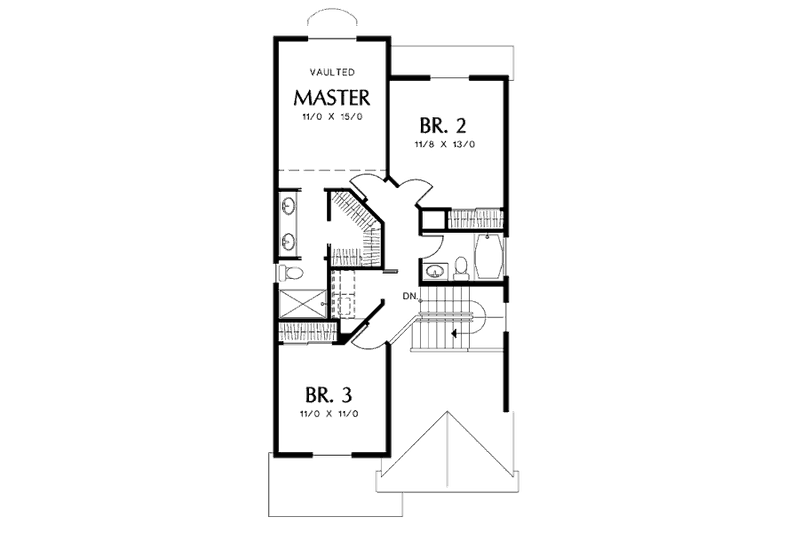 Home Plan - Floor Plan - Upper Floor for Country House Plan #48-308 - 3 bed, 2.5 bath