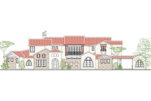 Mediterranean Exterior - Front Elevation Plan #80-215