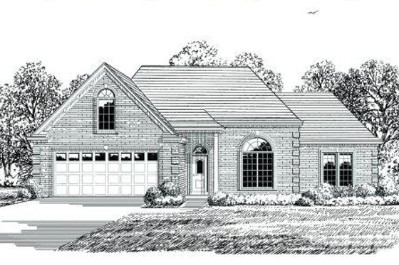 Exterior - Front Elevation for Traditional House Plan #424-91 - 3 bed, 2 bath