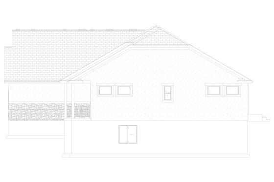 Exterior - Other Elevation 3 for Ranch House Plan #1060-101 - 3 bed, 2 bath